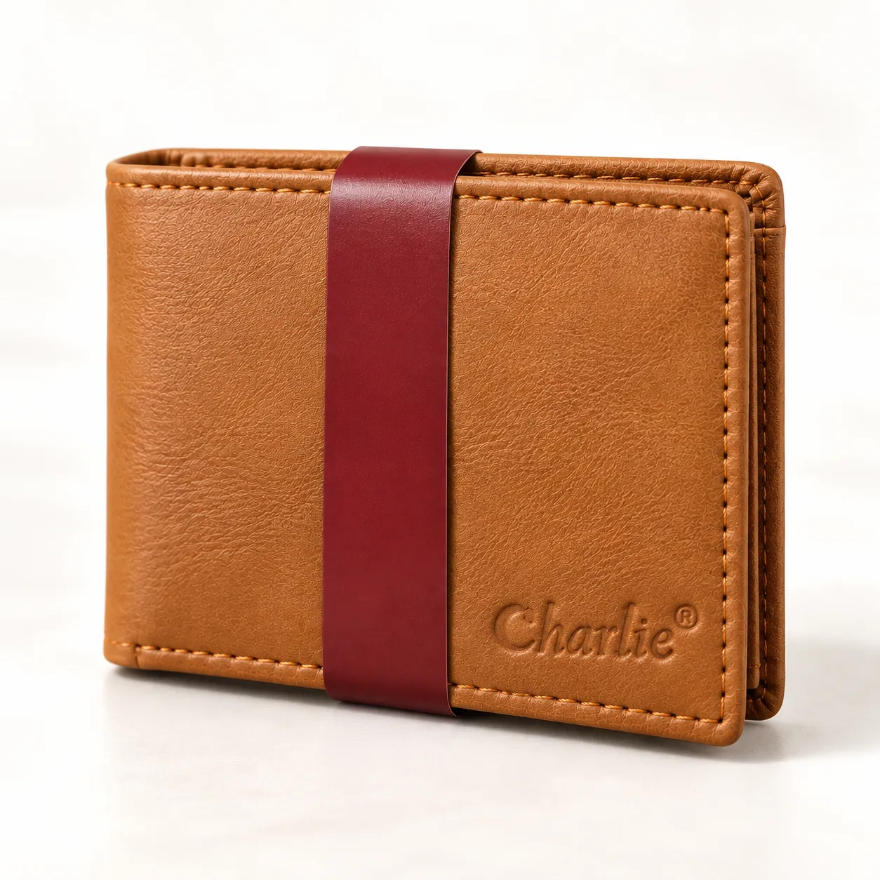 Charlie Classic Contrast-Stitched Bi-Fold Wallet - view 2